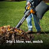 12 Amp 600 CFM 70 MPH leaf blower /mulcher / vacuum