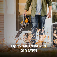 40V 340 CFM 210 MPH leaf blower / mulcher / vacuum