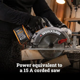 2 × 20V 7-1/4" brushless circular saw - Tool Only (WX533L.9)