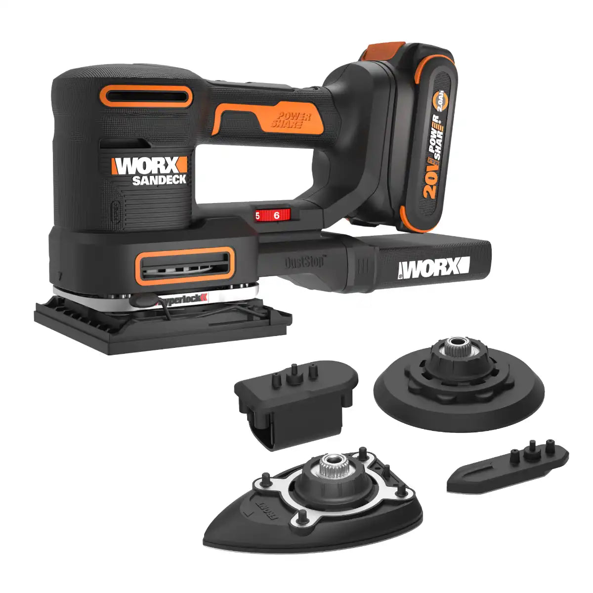 20V 10,000 orbits/minute multi-sander - Tool Only