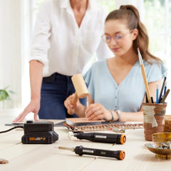 20V MAKERX 2pc Rotary Tool + Wood/Metal Crafter Combo Kit