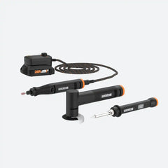 20V MAKERX 3pc Combo Kit - Rotary Tool + Angle Grinder + Wood/Metal Crafting Tool