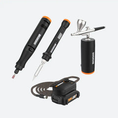 20V MAKERX 3pc Combo Kit - Rotary Tool + Wood & Metal Crafter + Air Brush