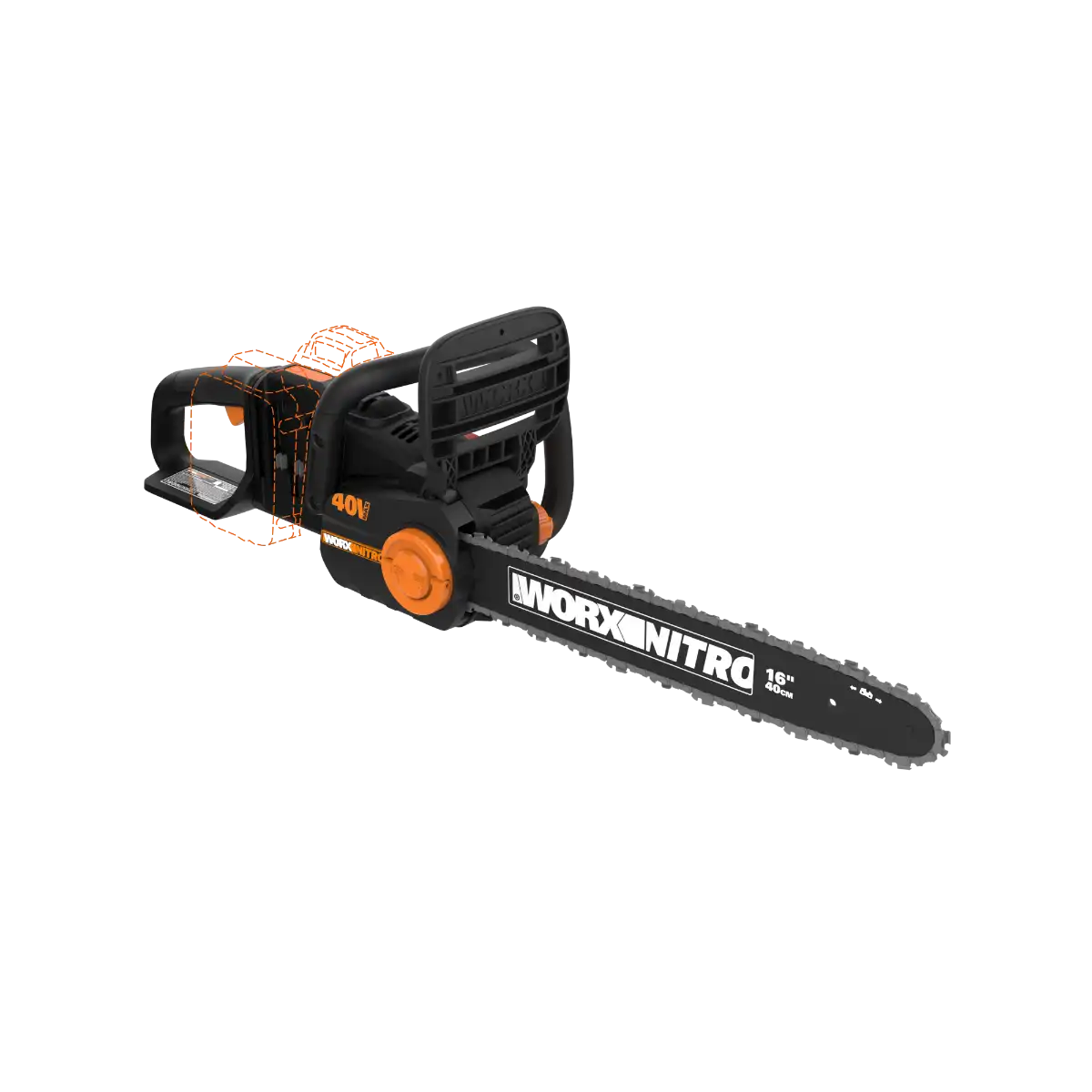 40V 16'' brushless chainsaw