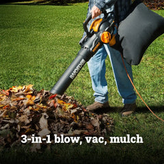 12 Amp 600 CFM 70 MPH leaf blower /mulcher / vacuum