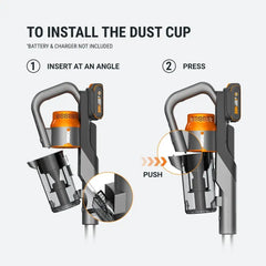 20V Cordless Stick Vacuum Tool +  (2) 2.0 Ah Batteries