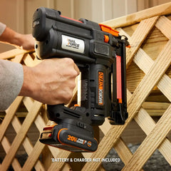 WORXNITRO 20V 18GA Narrow Crown Stapler-Tool + 2.0 Ah Battery